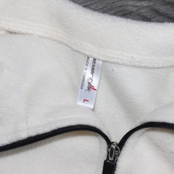 Exertek Womens Fleece Sweatshirt/Jacket With Pockets-Cream-Size Large-GUC - Picture 6 of 7